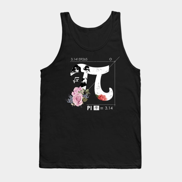 Einstein and flower Pi day symbols Tank Top by Giraroad